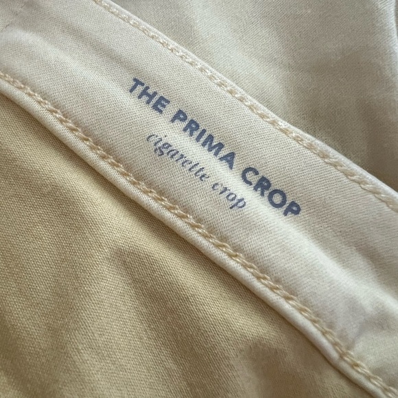 AG Adriano Goldschmied Prima Crop Butter Yellow Cigarette Jeans  Sz 26 - Picture 5 of 7